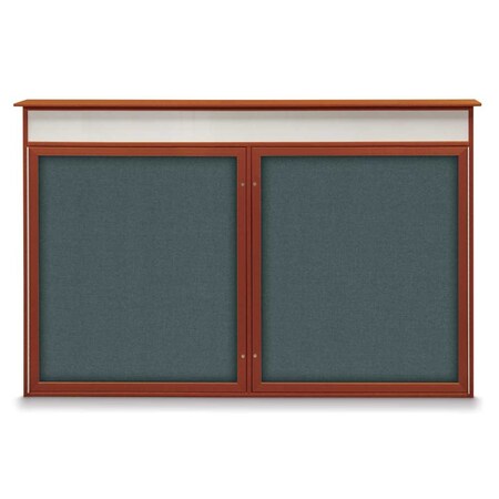 United Visual Products Open Faced Traditional Corkboard, 96x48" UV647A-WHITE-PUMICE